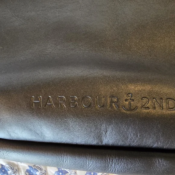 Harbour 2nd Black Leather Bag with Chain Detail - Picture 3 of 7